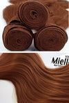 Amber Red Machine Tied Wefts - Straight Hair
