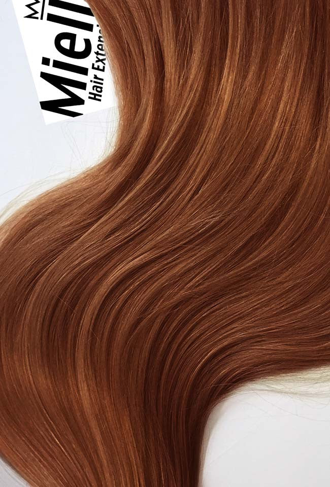 Amber Red 8 Piece Clip Ins - Wavy Hair