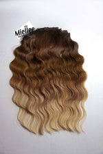 Light Golden Brown Balayage 8 Piece Clip Ins - Wavy Hair