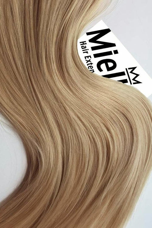 Butterscotch Blonde Machine Tied Wefts - Wavy Hair