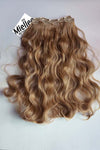 Caramel Blonde 8 Piece Clip Ins - Wavy Hair