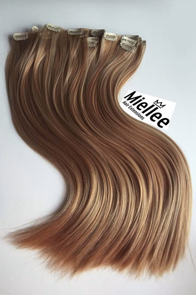 Caramel Blonde 8 Piece Clip Ins - Straight Hair