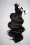 Cocoa Brown Seamless Tape Ins - Wavy Hair