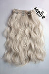 Cream Blonde 8 Piece Clip Ins - Wavy Hair