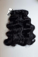 Licorice Black 8 Piece Clip Ins - Wavy Hair