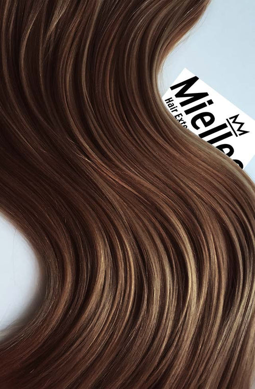 Maple Brown Machine Tied Wefts - Wavy Hair