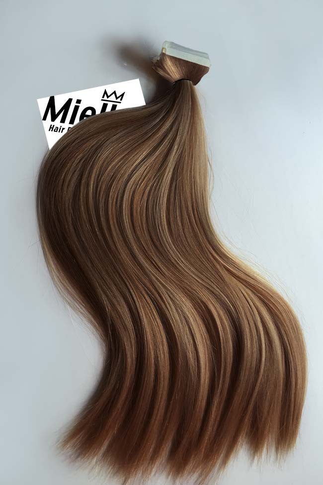 Maple Brown Seamless Tape Ins - Straight Hair