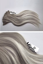 Medium Ashy Blonde Balayage 8 Piece Clip Ins - Straight Hair
