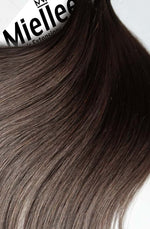 Medium Ashy Brown Balayage 8 Piece Clip Ins - Wavy Hair