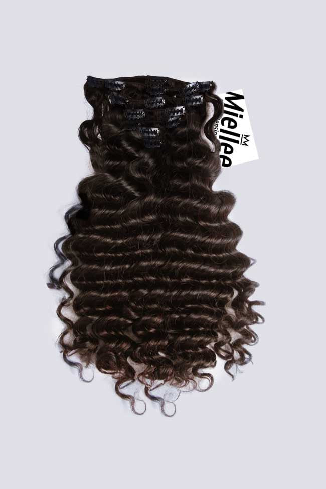 Virgin Brown 8 Piece Clip Ins - Curly Hair