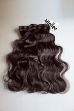 Mocha Brown 8 Piece Clip Ins - Wavy Hair
