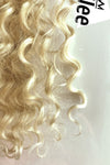 Virgin Blonde Machine Tied Wefts - Curly Hair