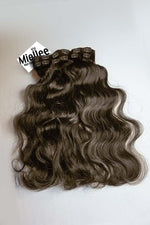 Grizzly Brown 8 Piece Clip Ins - Wavy Hair