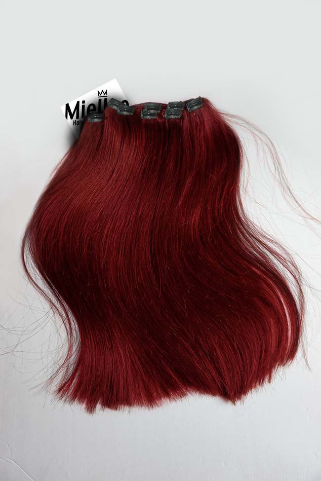 Ruby Red 8 Piece Clip Ins - Straight Hair