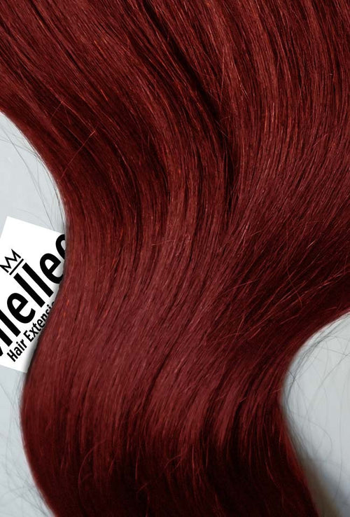 Ruby Red 8 Piece Clip Ins - Wavy Hair