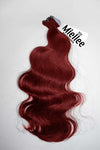 Ruby Red Seamless Tape Ins - Wavy Hair