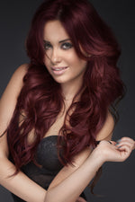 Sherry Red 8 Piece Clip Ins - Wavy Hair