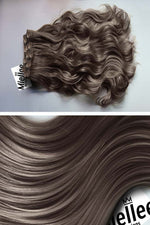 Smokey Brown 8 Piece Clip Ins - Wavy Hair