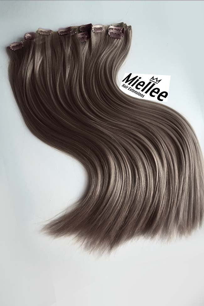 Smokey Brown 8 Piece Clip Ins - Straight Hair