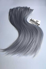Steel Grey 8 Piece Clip Ins - Straight Hair