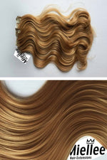 Honey Blonde 8 Piece Clip Ins - Wavy Hair