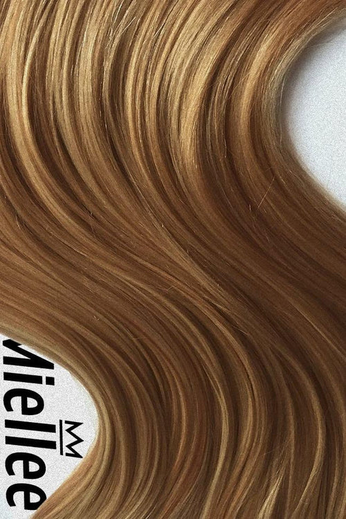 Honey Blonde 8 Piece Clip Ins - Wavy Hair