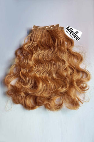 Strawberry Blonde 8 Piece Clip In Extensions - Wavy Human  display picture 2