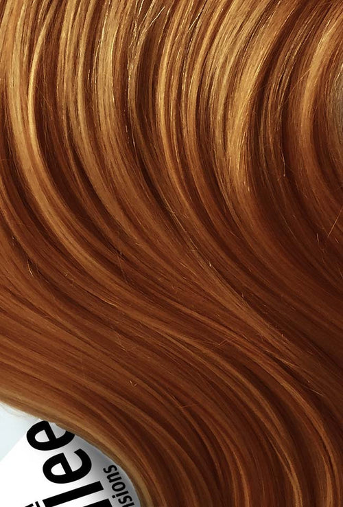 Toffee Red 8 Piece Clip Ins - Wavy Hair
