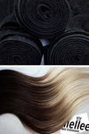 High Contrast Neutral Ombre Machine Tied Wefts - Straight Hair