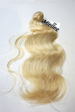 Virgin Blonde Machine Tied Wefts - Wavy Hair